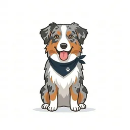 Australian Shepherd illustration