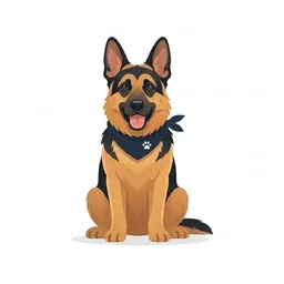German Shepherd illustration