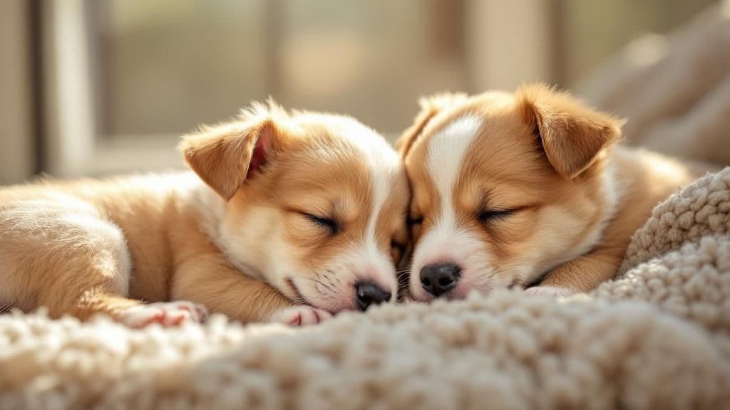 Two Crates Calm Crying Puppies